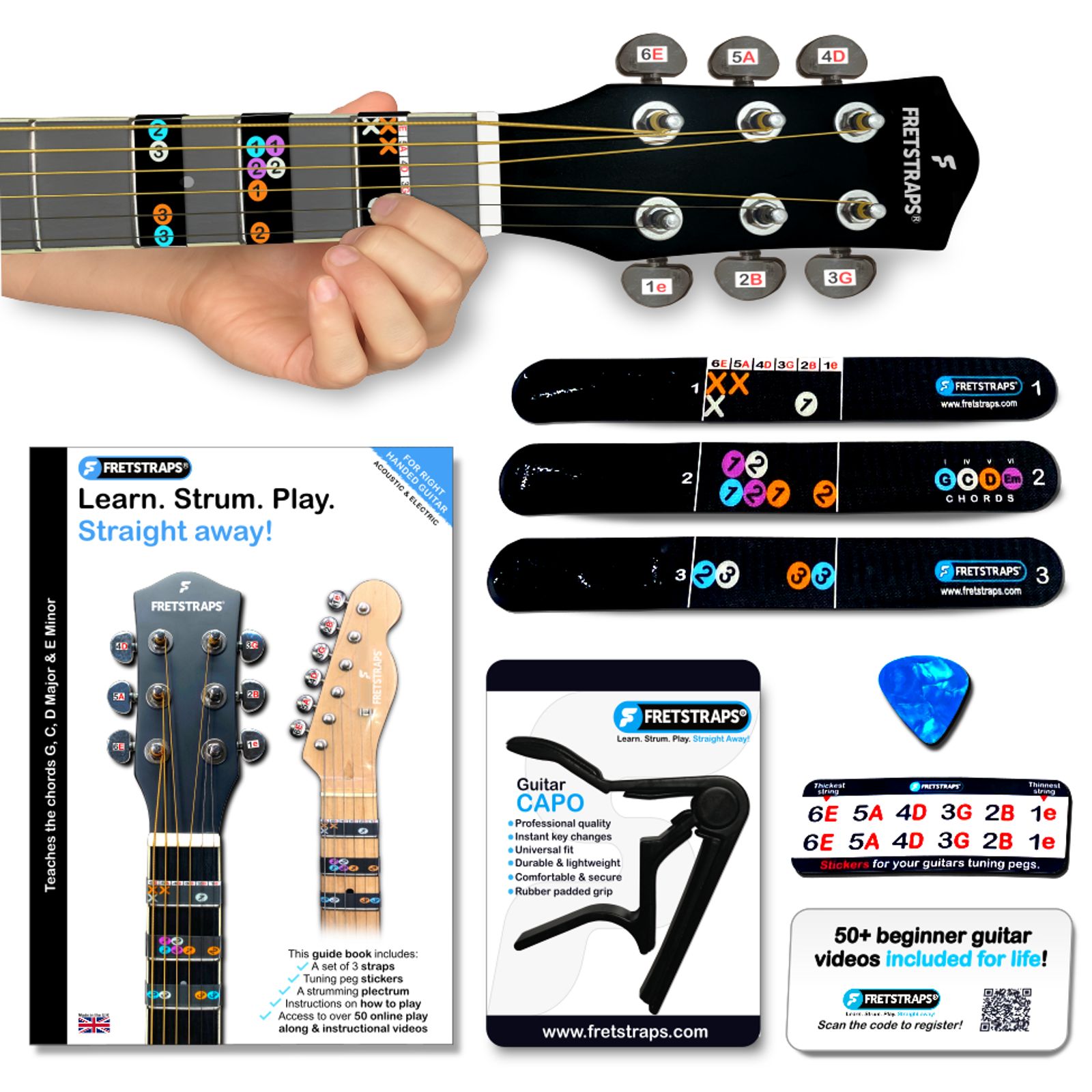 Fretstraps Beginner Guitar Starter Kit