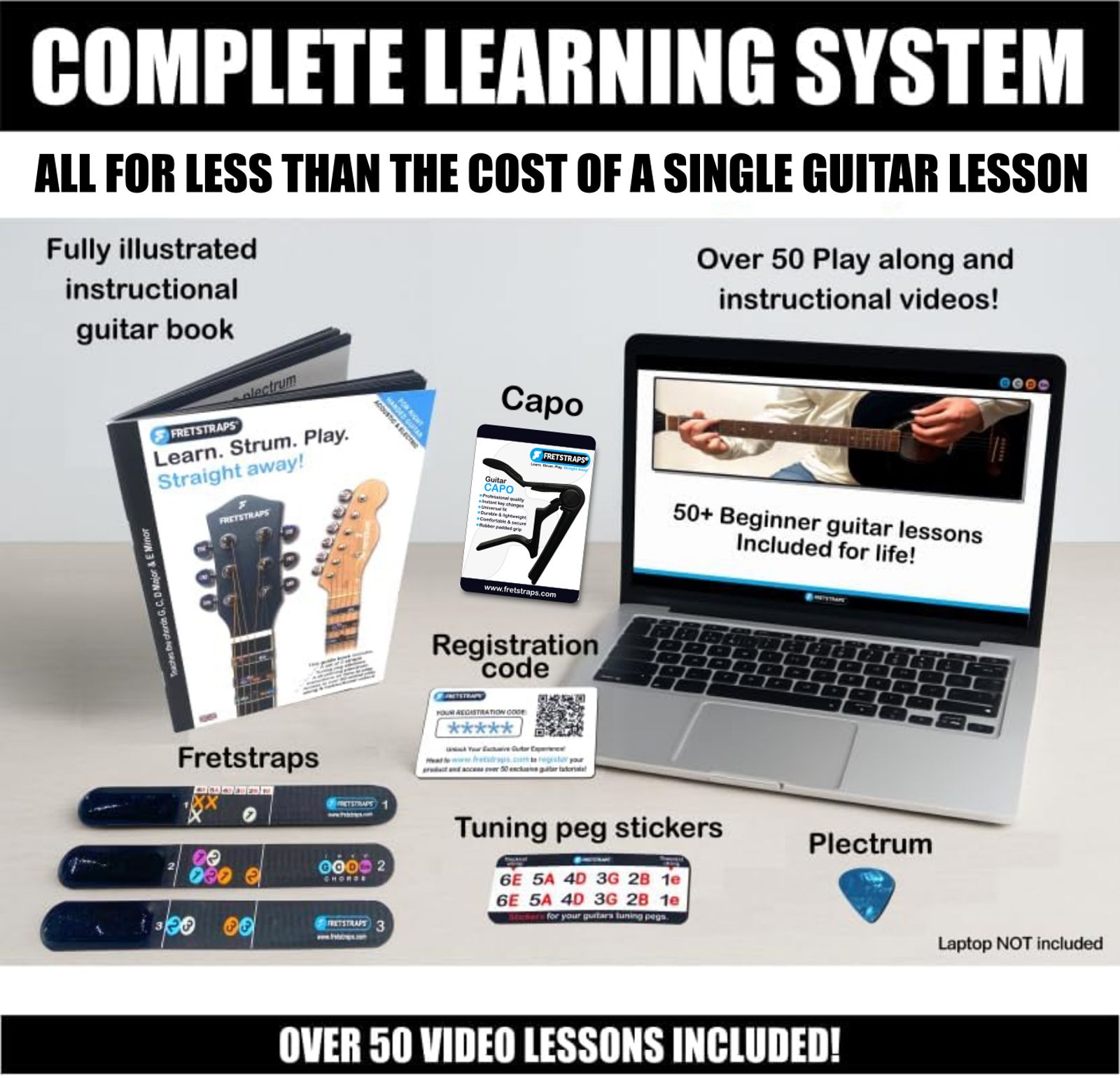 Fretstraps Beginner Guitar Starter Kit